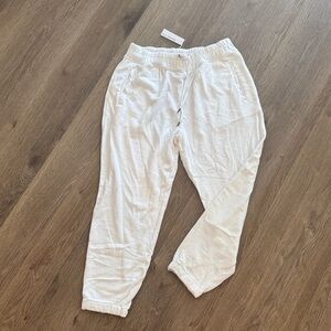 James Perse White Drawstring Pants